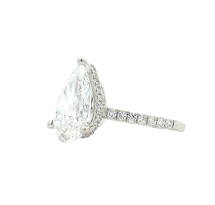 18KT White Gold 3.48ctw Lab Grown Diamond Engagement Ring