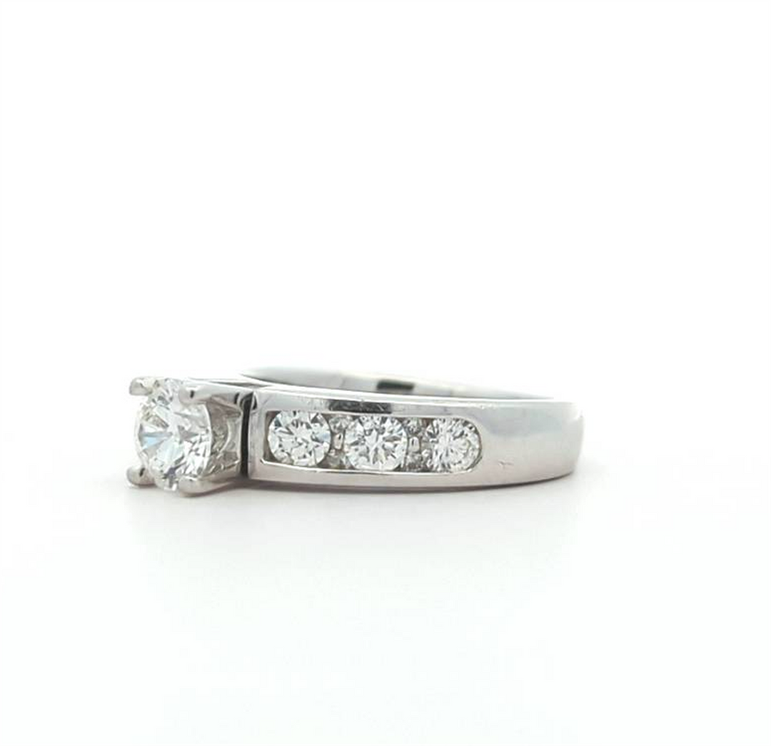 14KT White Gold Custom 1.15ctw Canadian Diamond Estate Engagement Ring