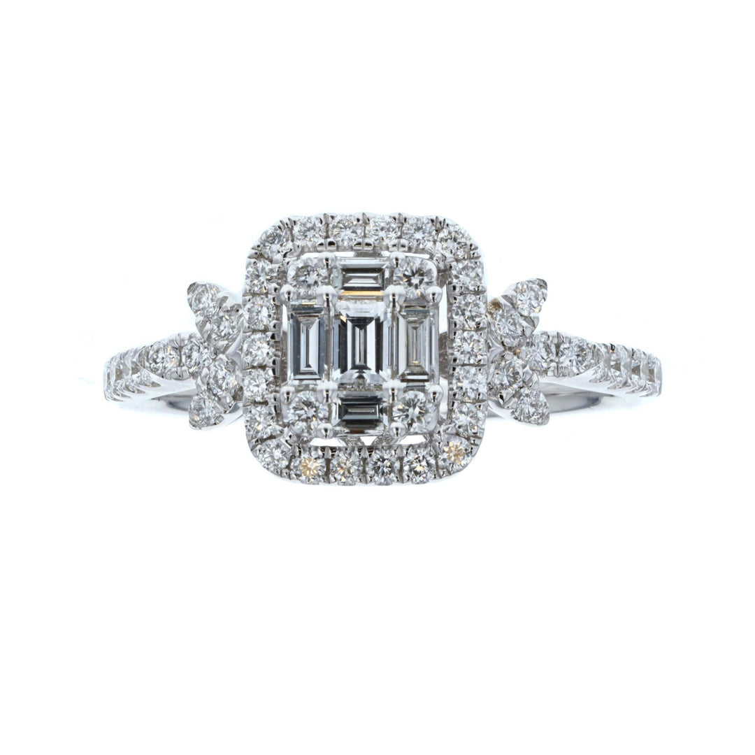 18KT White Gold 0.67ctw Diamond Ring