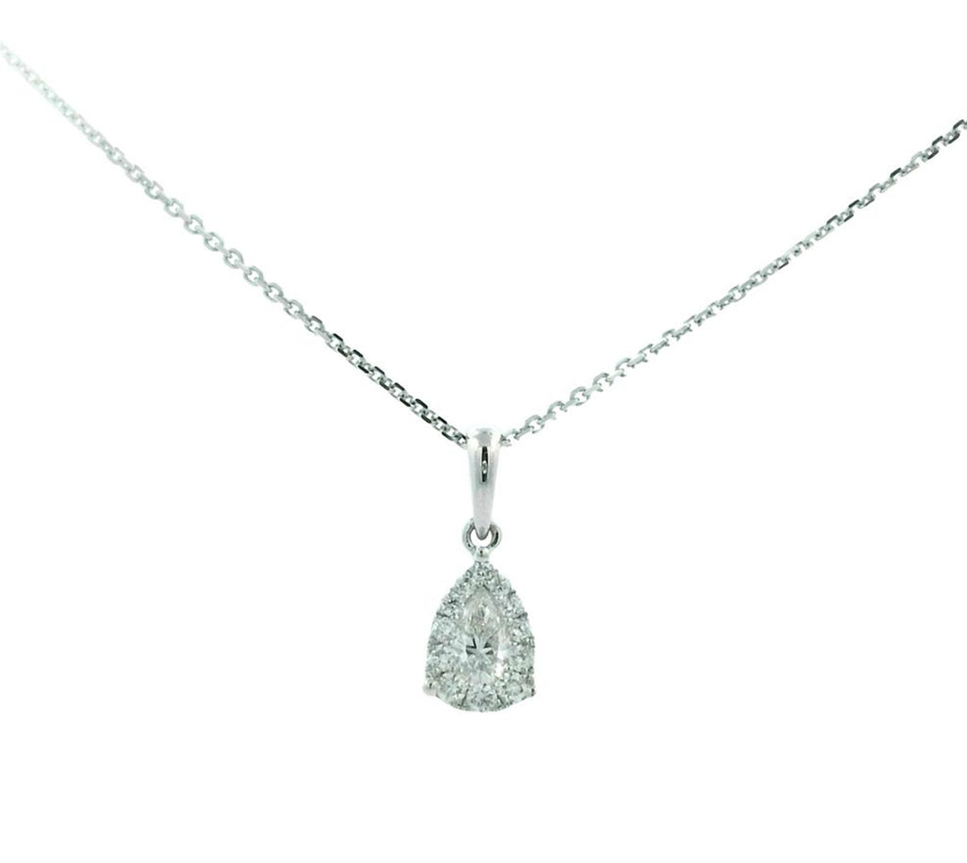 18KT White Gold 0.24ctw Diamond 18" Necklace