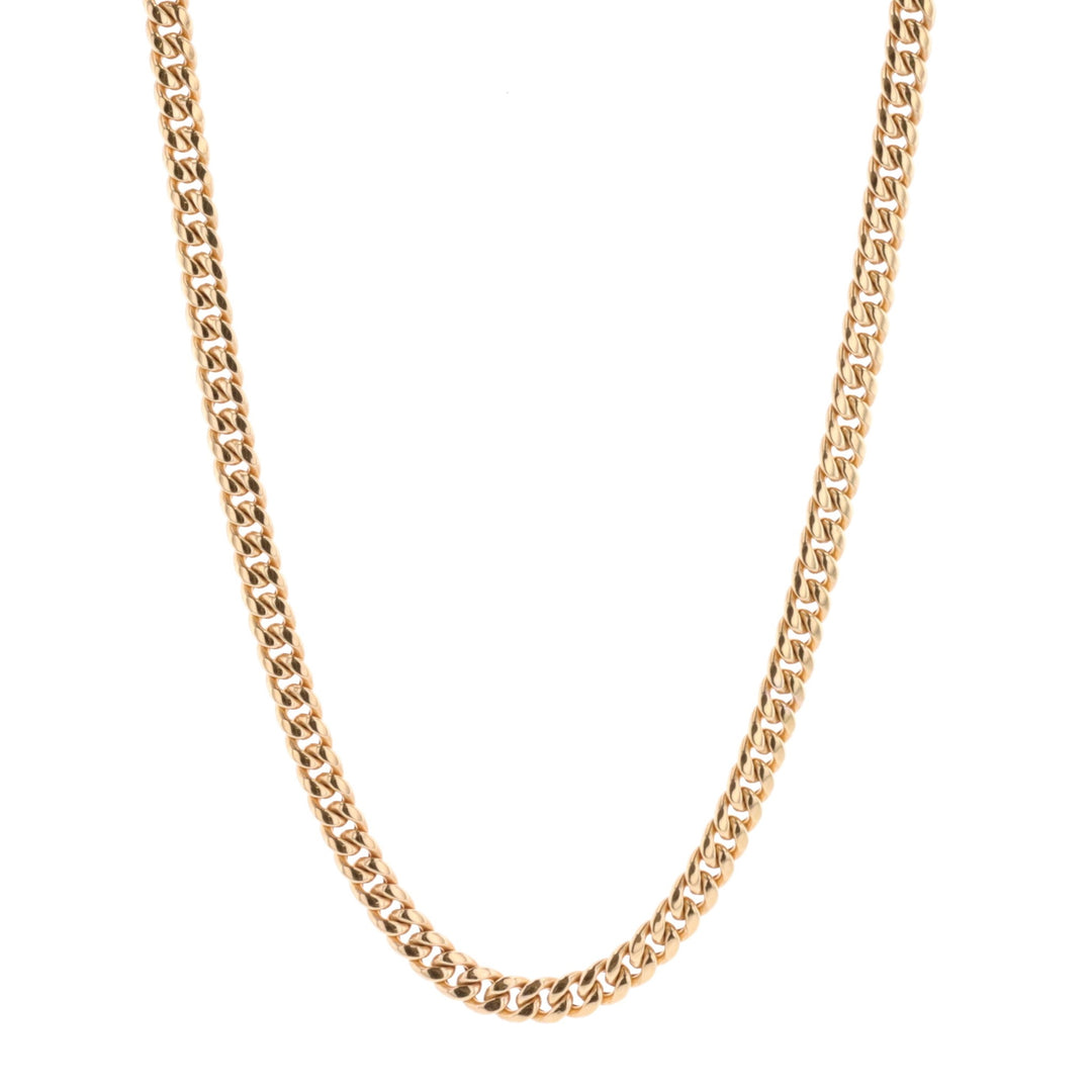 18KT Yellow Gold 22" 5.1mm Curb Chain