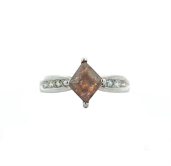 14KT White Gold 1.15ctw Diamond Estate Engagement Ring