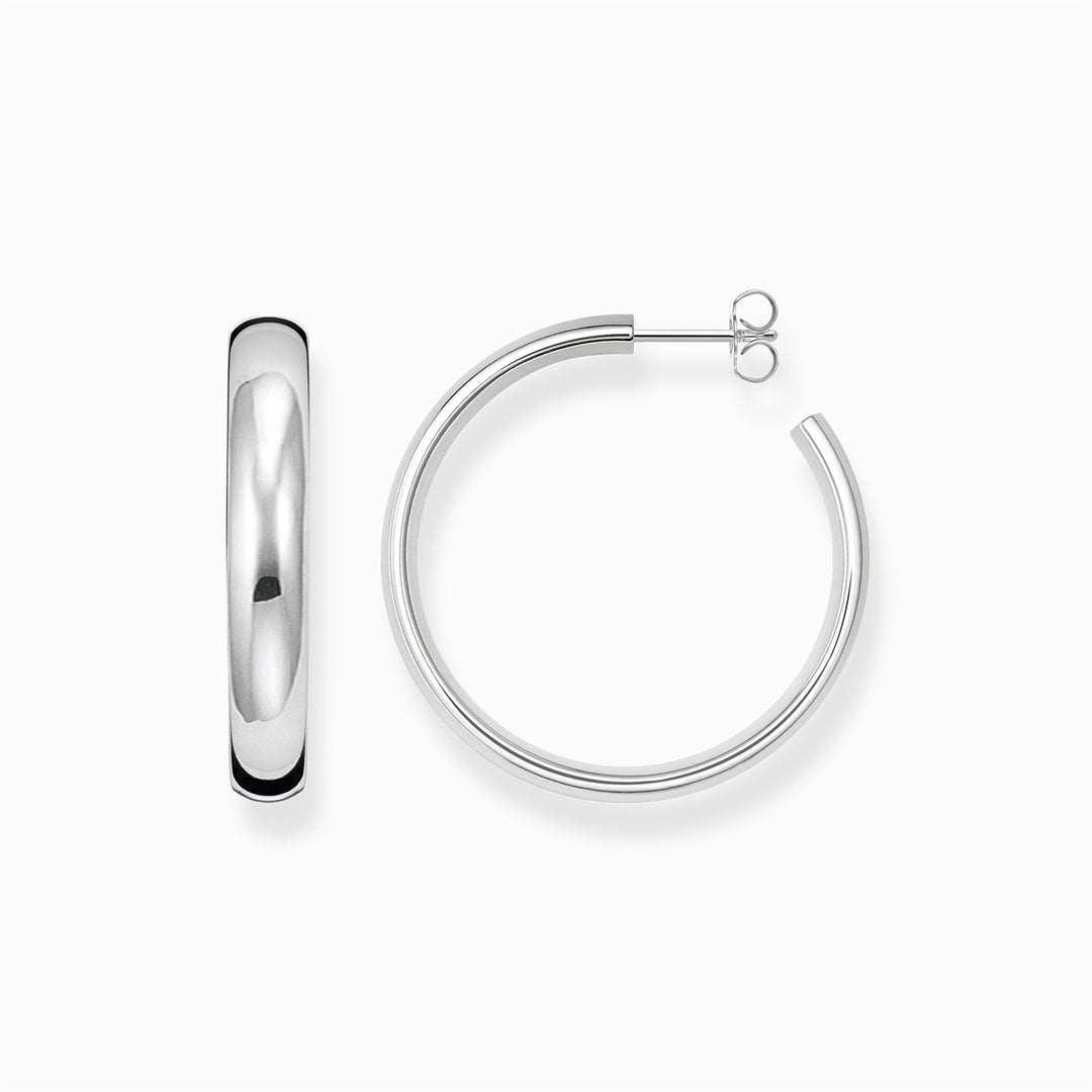 Thomas Sabo Sterling Silver Medium Chunky Hoop Earrings
