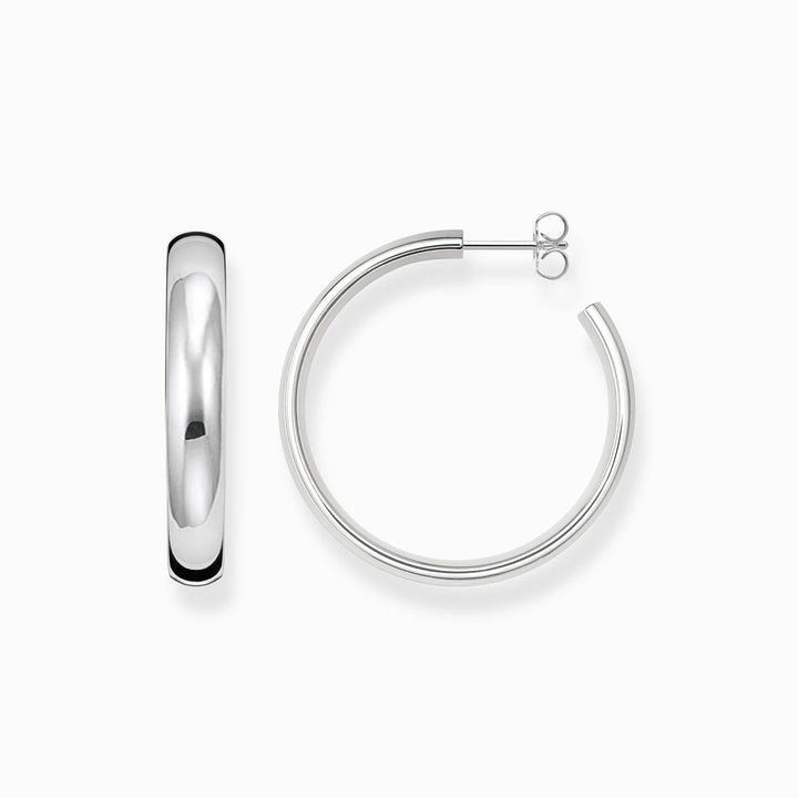 Thomas Sabo Sterling Silver Medium Chunky Hoop Earrings