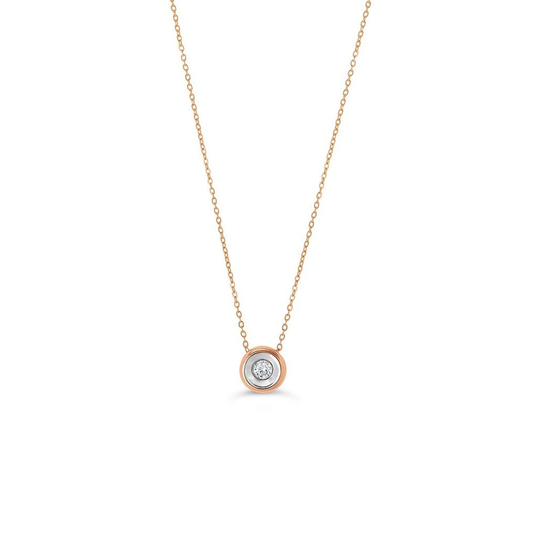 10KT Rose Gold 0.04ctw Diamond Icicles Hope Necklace