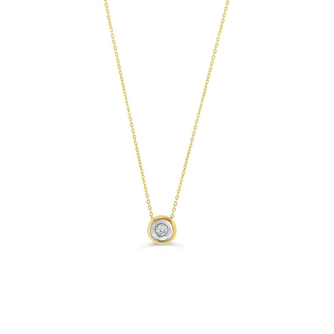 10KT Yellow Gold 0.04ctw Diamond Icicles Hope Necklace