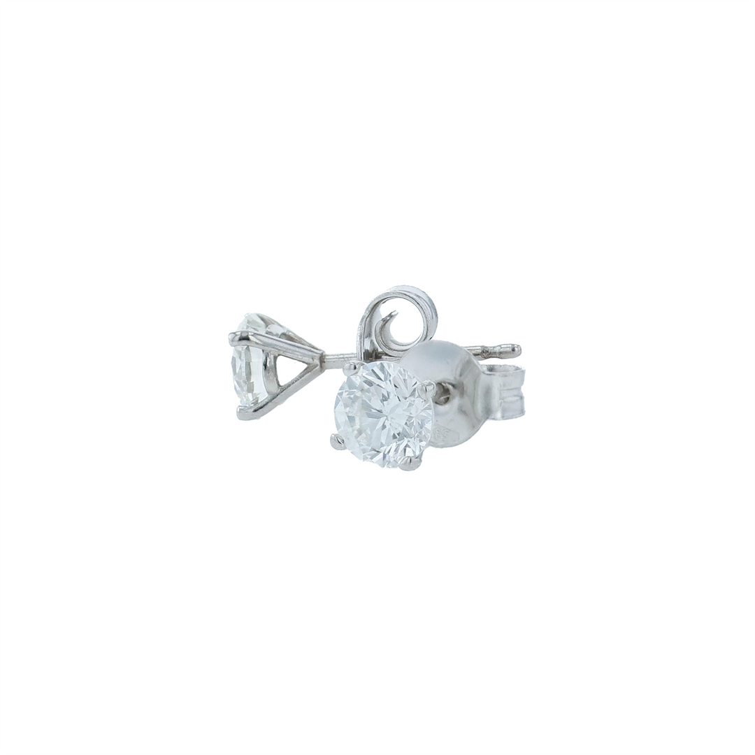 14KT White Gold 0.91cttw Diamond Stud Earrings
