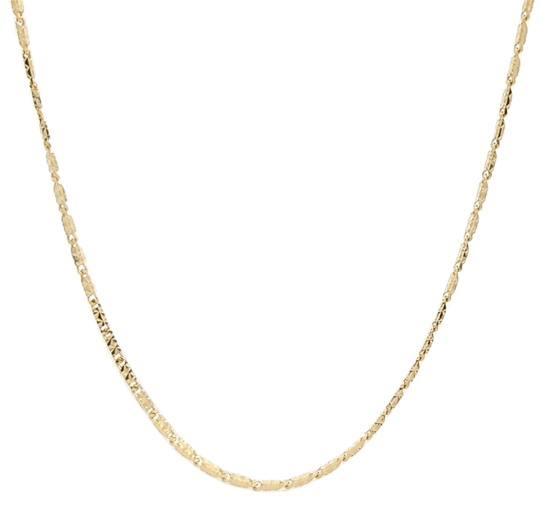 10KT Yellow Gold 20" Fancy Link Chain