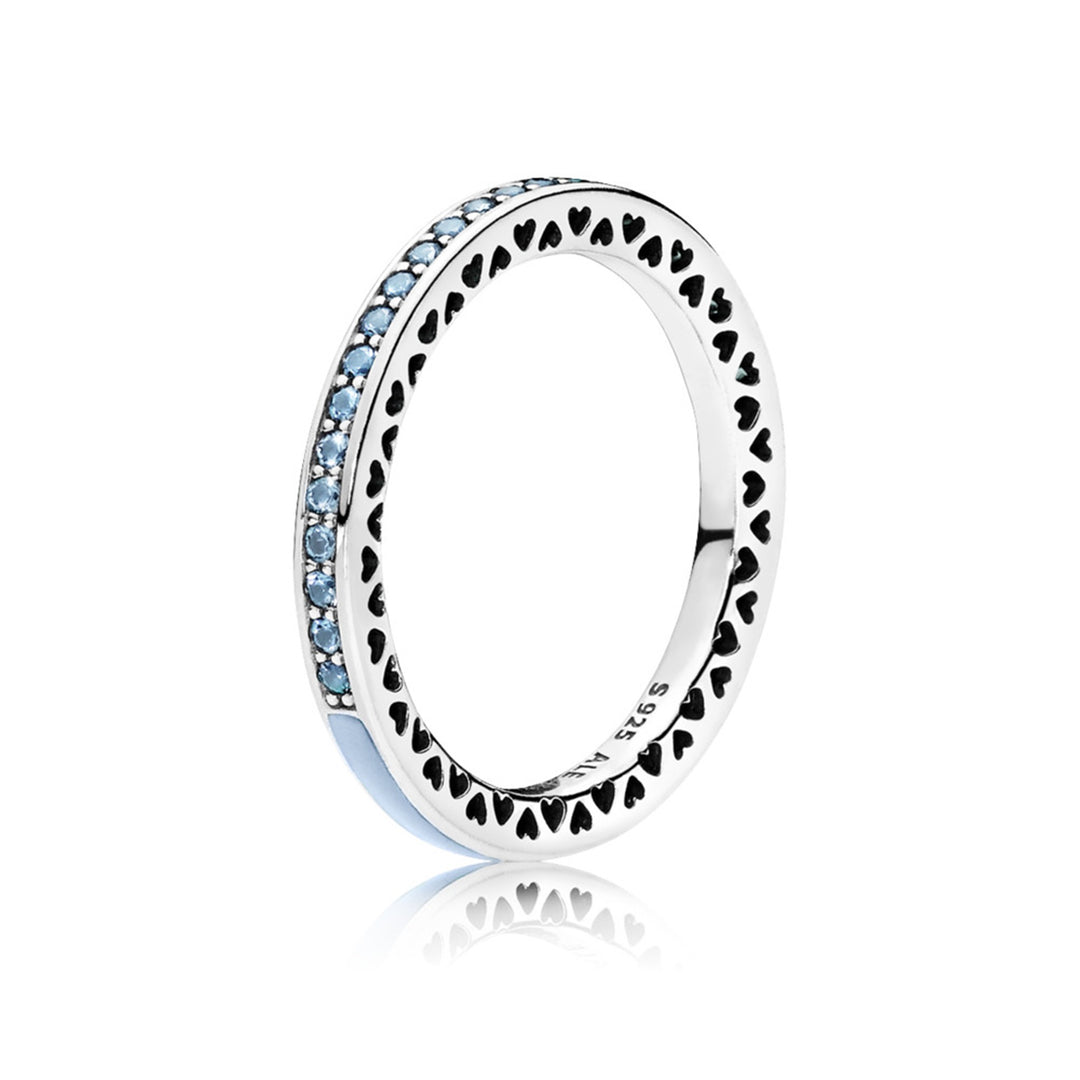 Radiant Hearts of PANDORA, Air Blue Enamel & Sky Blue Synthetic Spinel