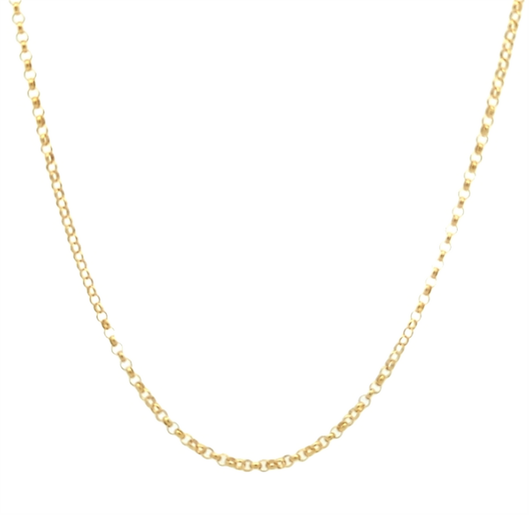 14K Yellow Gold Fine Rolo Chain - 16" + 2" Extension