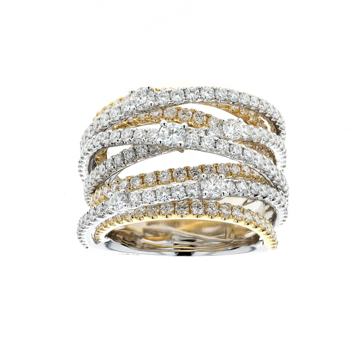 18KT White and Yellow Gold 3.38ctw Diamond Ring