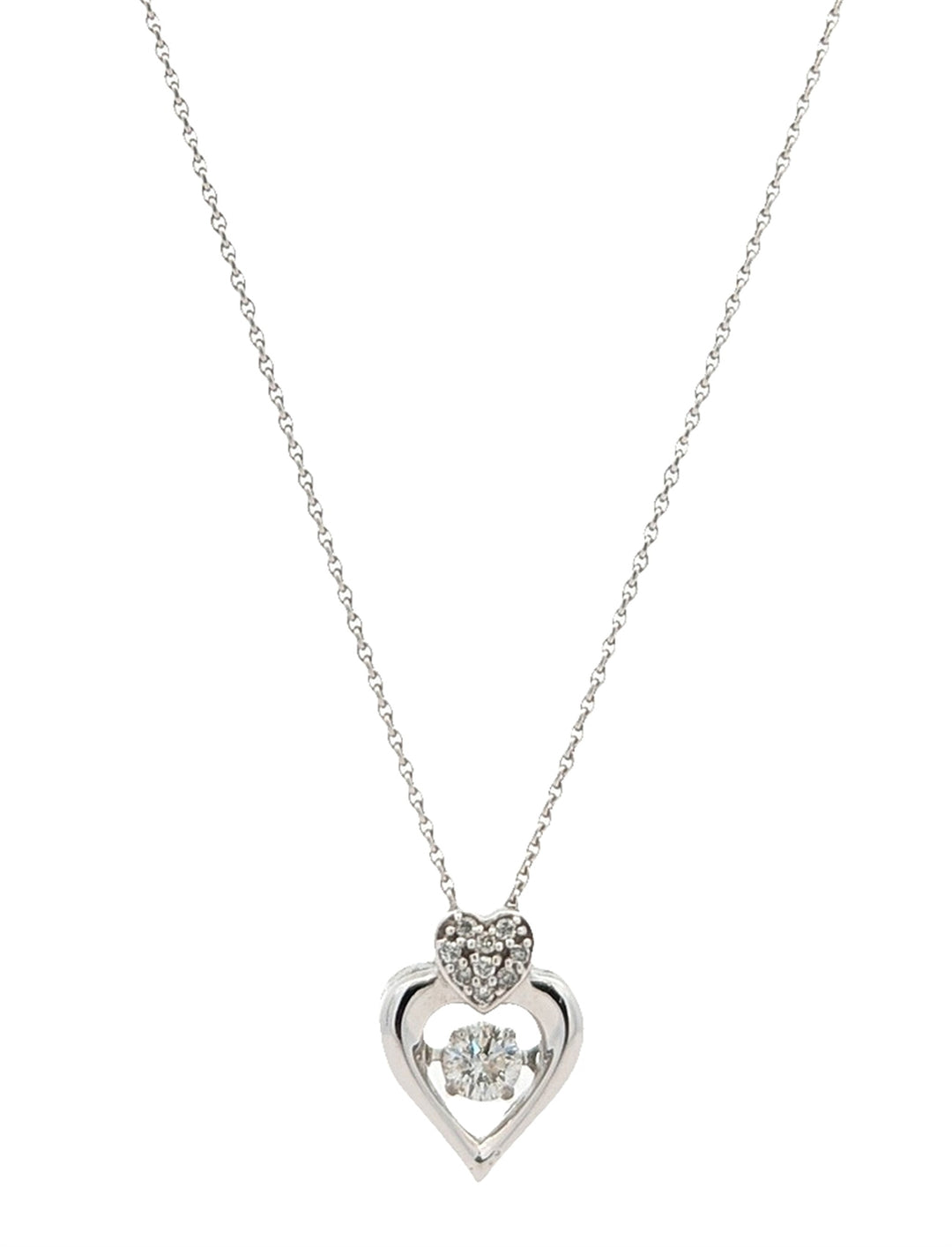 10KT White Gold 0.21ctw Diamond 18" Estate Necklace