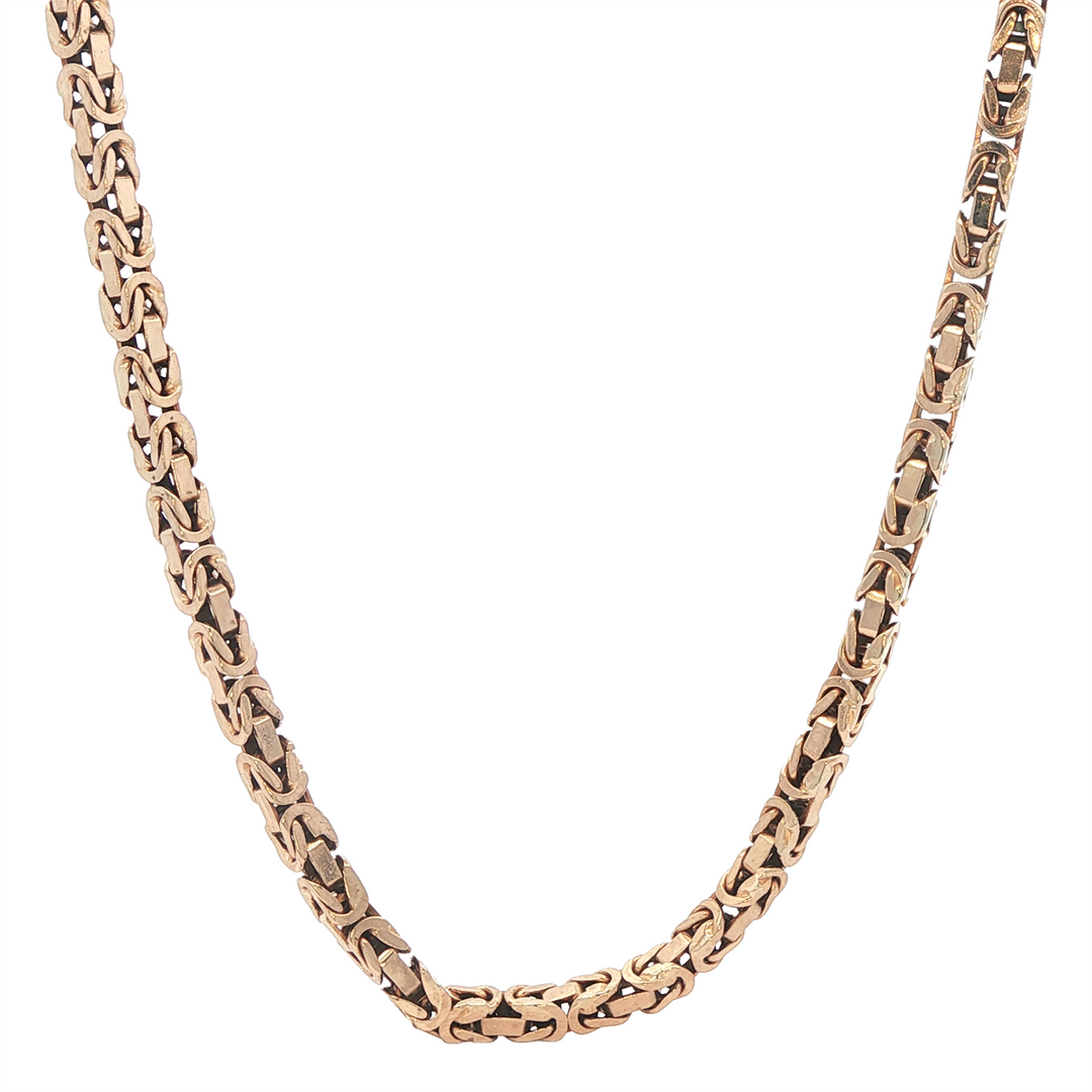 10K Yellow Gold 3mm Byzantine 28" Estate Chain