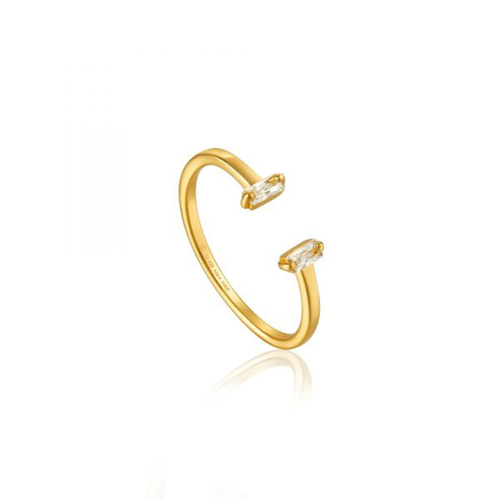 Sterling Silver Ania Haie Glow Cuff Shiny Gold