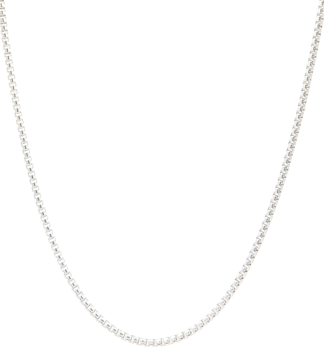 Sterling Silver 1.5mm Diamond Cut 18" Rounded Box Chain
