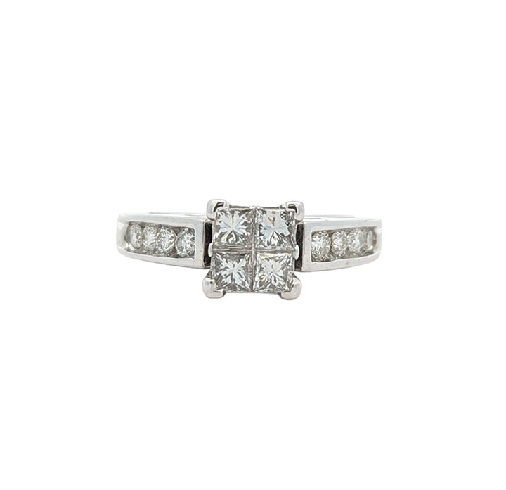 14KT White Gold 0.75ctw Diamond Estate Engagement Ring