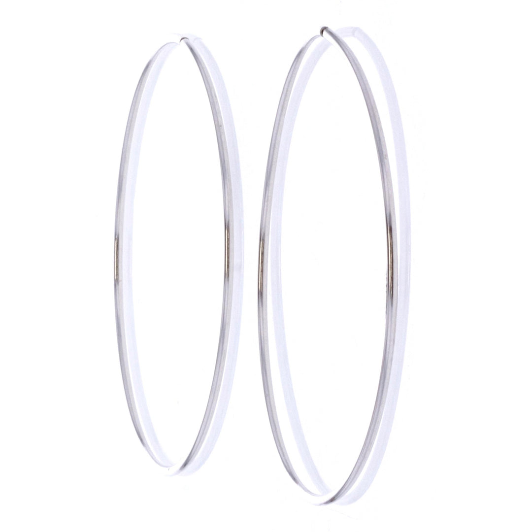 10KT White Gold 40mm Keepers