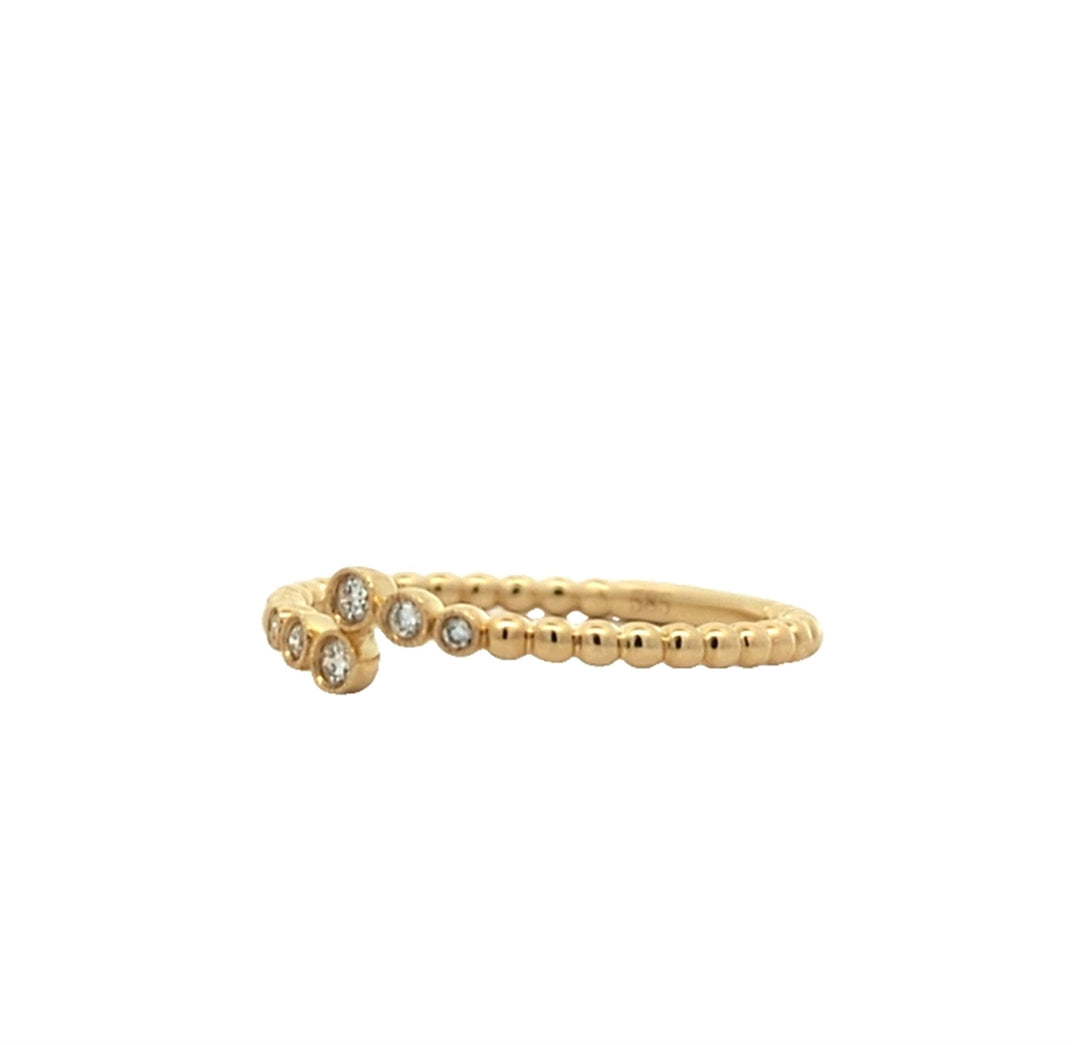 14KT Yellow Gold 0.08ctw Diamond Ring