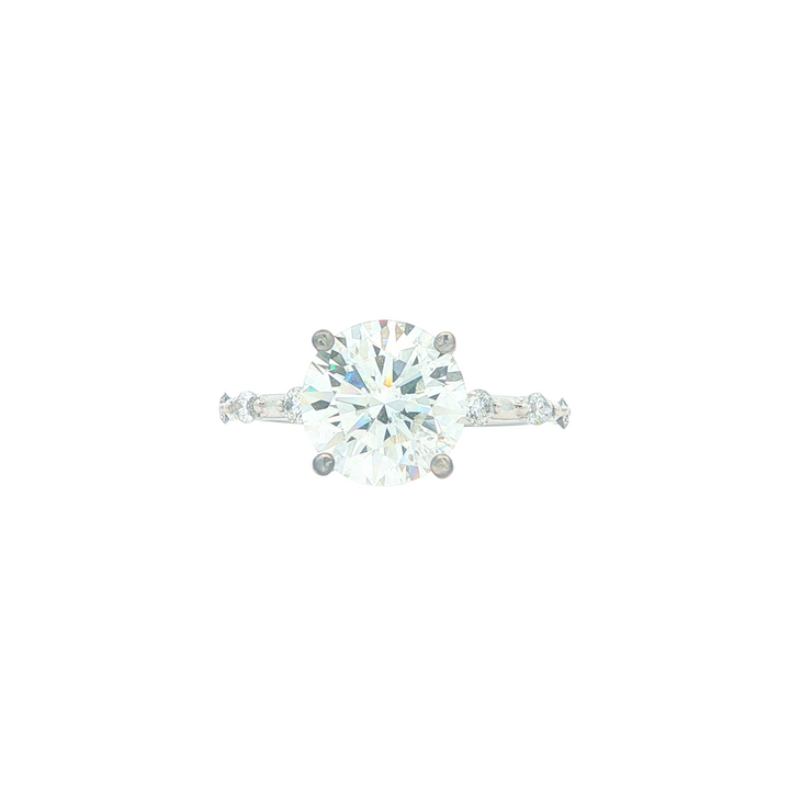 18KT White Gold 3.45ctw Round Brilliant Cut Engagement Ring