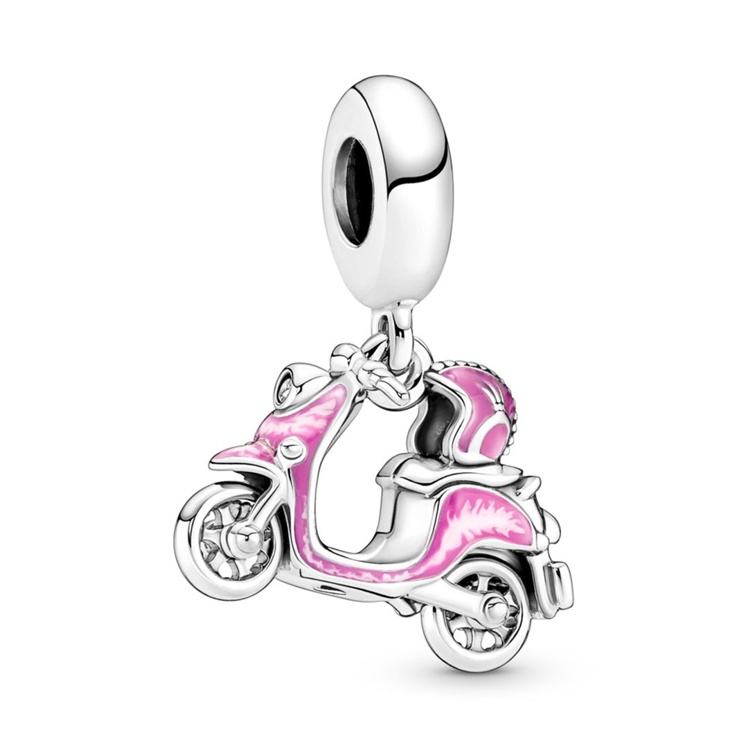 Scooter with spinning wheels sterling silver