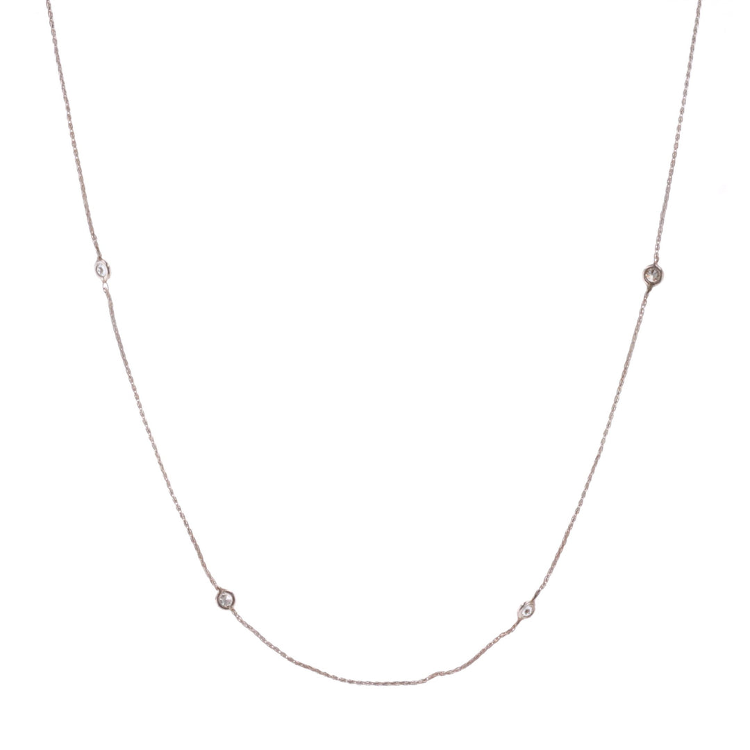 Sterling Silver 0.21ctw Diamond Necklace