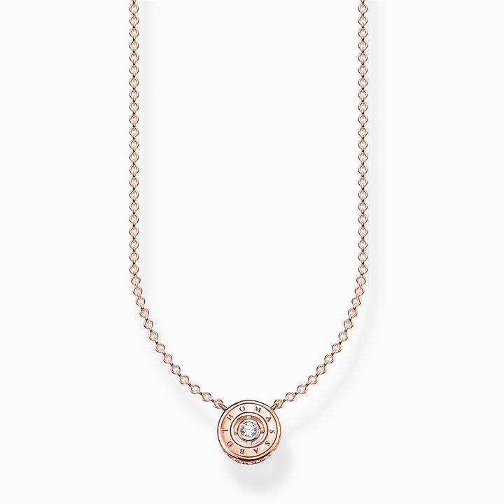 Thomas Sabo Sterling Silver Rose Gold Plated CZ Necklace