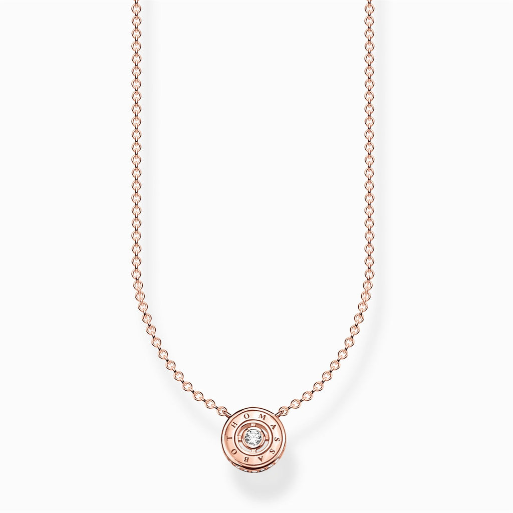 Thomas Sabo Sterling Silver Rose Gold Plated CZ Necklace – Harmony
