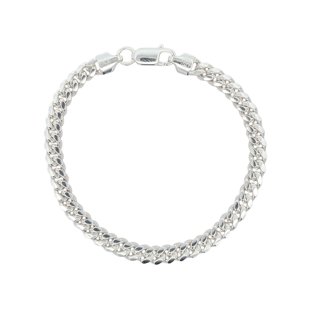 Sterling Silver 5.5mm Cuban 7.5" Bracelet