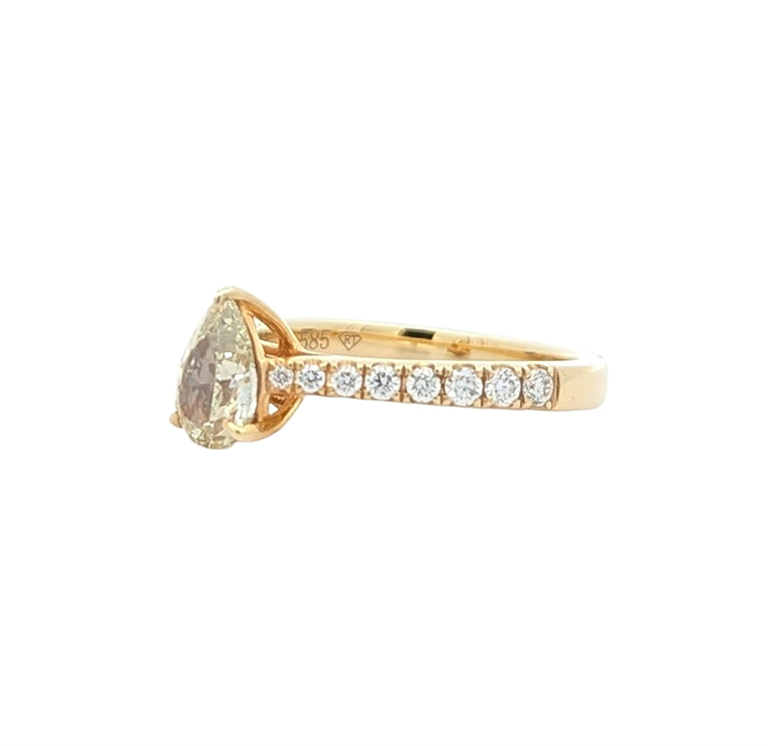 14KT Yellow Gold 0.70ctw Diamond Engagement Ring