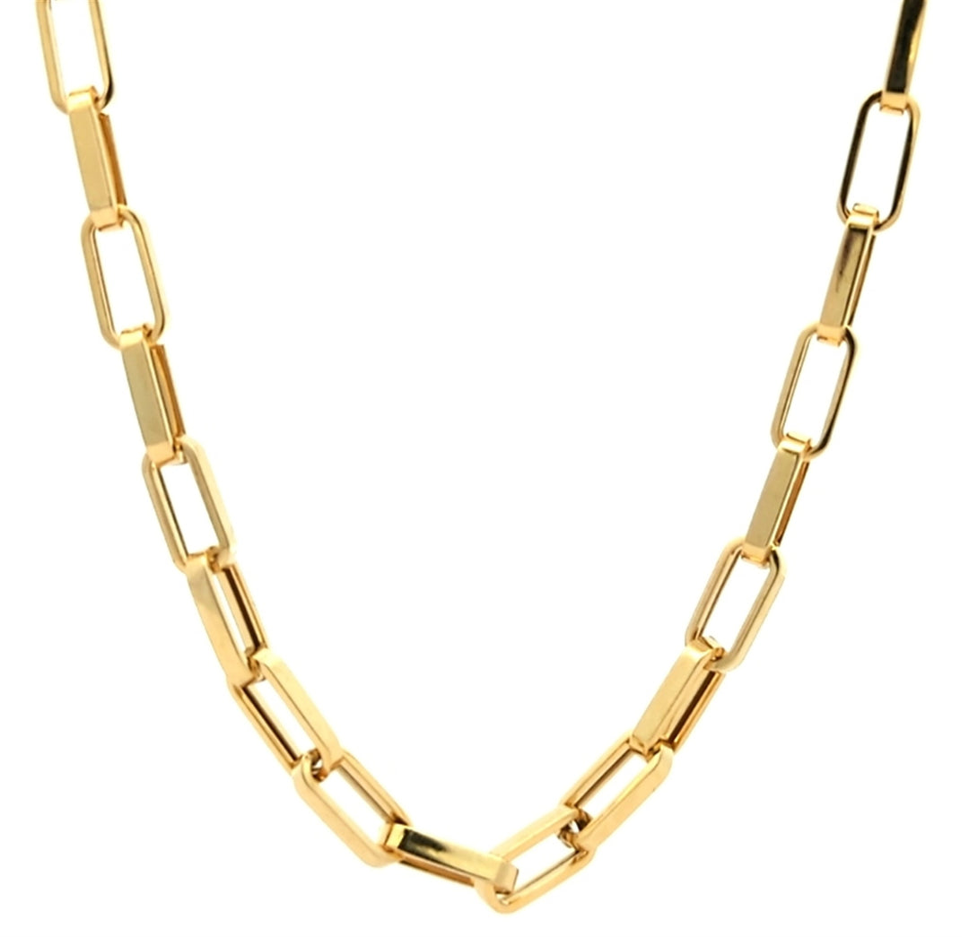 10K Yellow Gold 20" Paperclip Chain