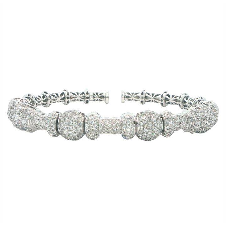 18KT White Gold 1.50ct Diamond Bangle Bracelet