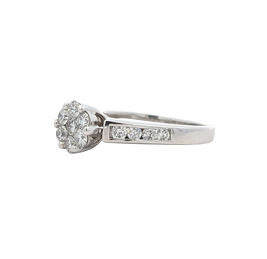 14KT White Gold 0.65ctw Diamond Estate Engagement Ring