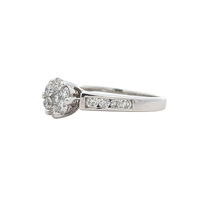 14KT White Gold 0.65ctw Diamond Estate Engagement Ring