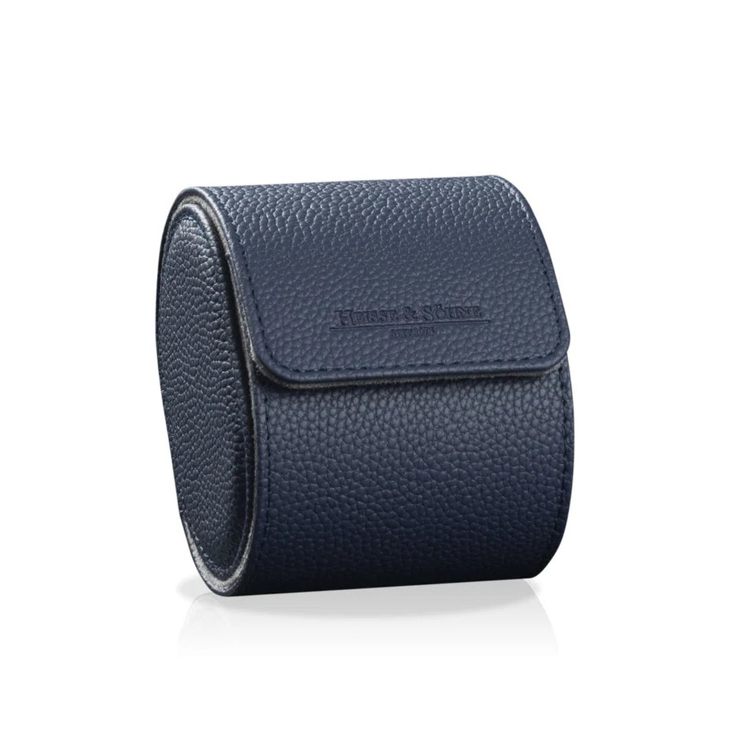 HEISSE & SOHNE "Charles" Single Watch Roll in Blue & Anthracite