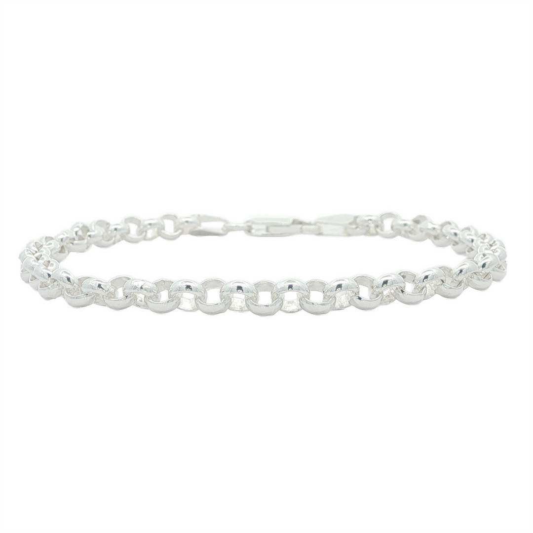 Stirling Silver 7" 4mm Rolo Bracelet