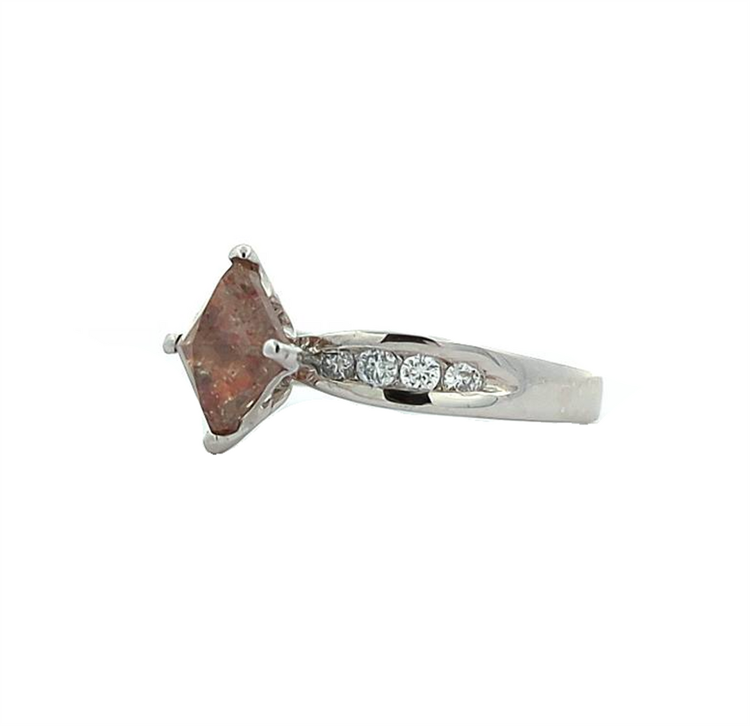 14KT White Gold 1.15ctw Diamond Estate Engagement Ring