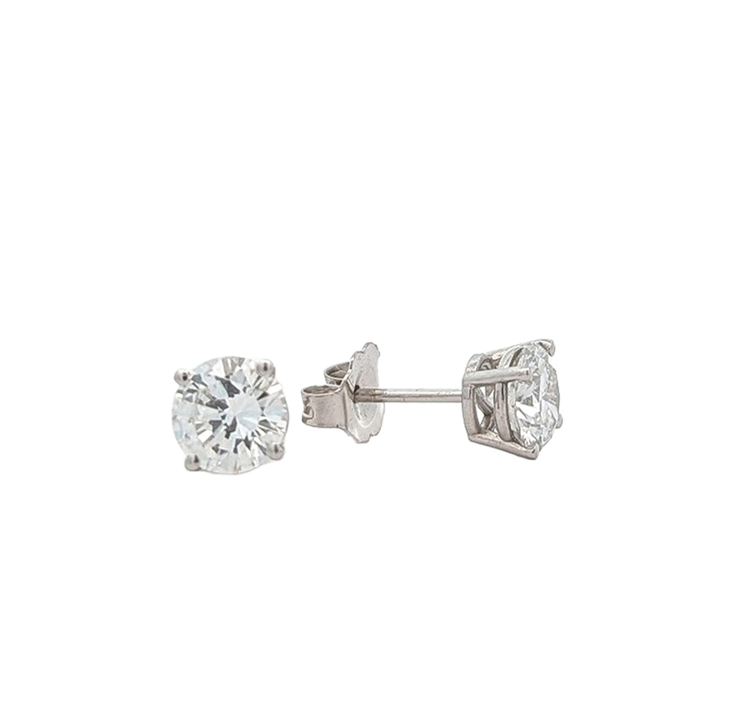 14KT White Gold 1.44ctw Diamond Stud Earrings