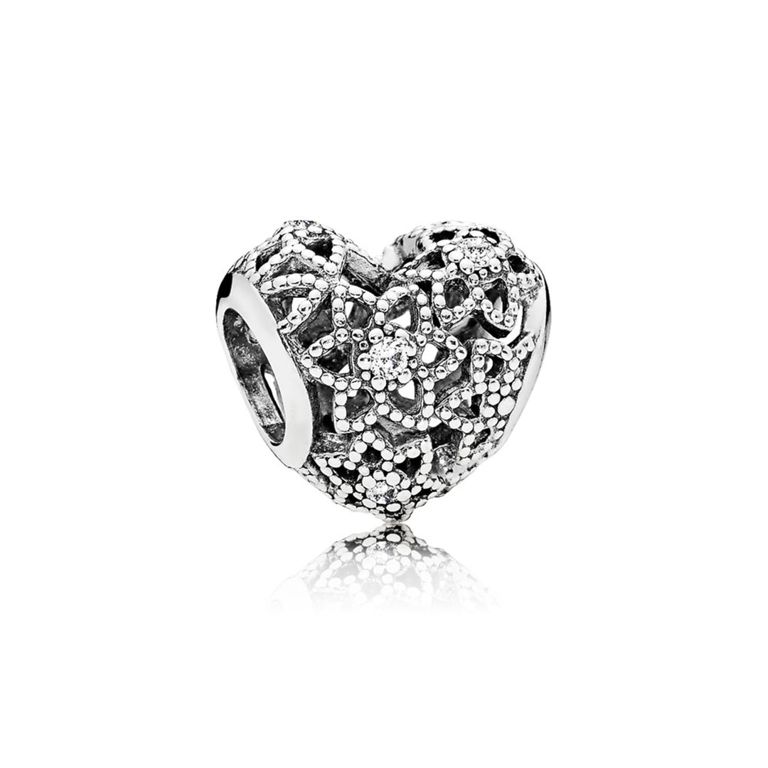 Blooming Heart, Clear CZ