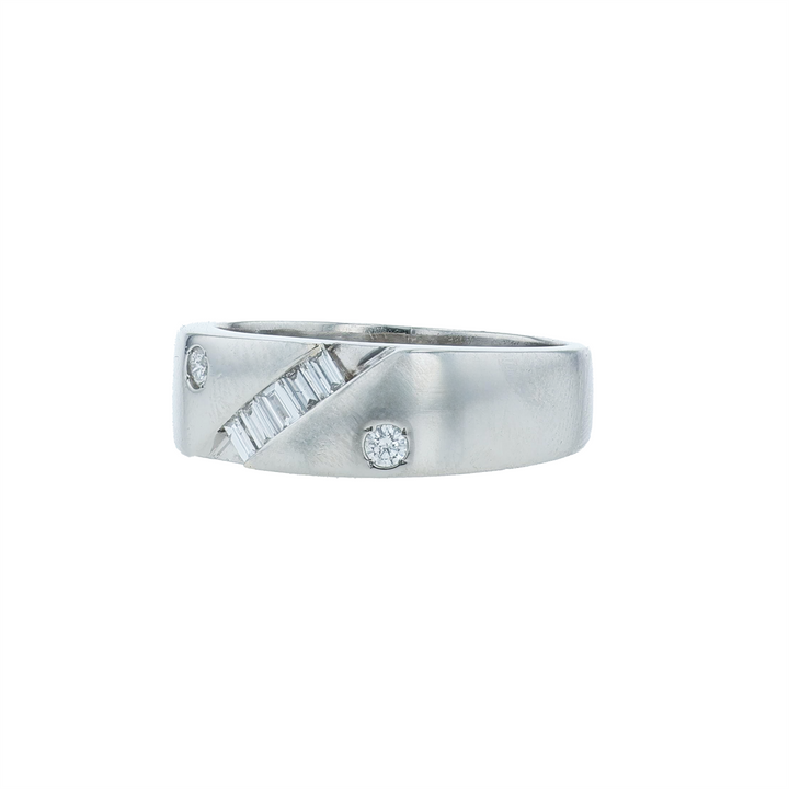 Platinum 0.36cttw Diamond Men's Estate Band