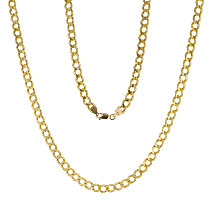 18KT Yellow Gold 5mm Heavy Cuban Link Estate Chain 24"