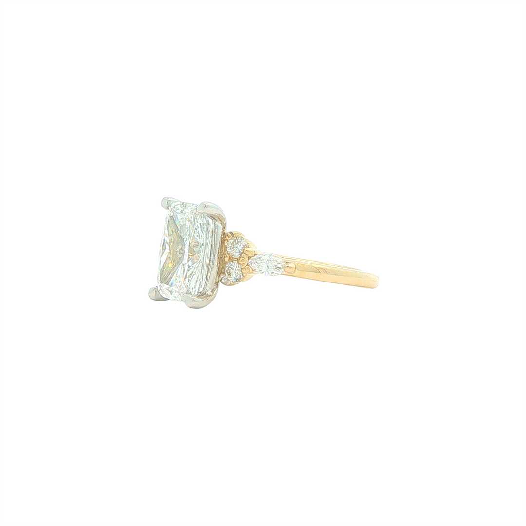 14KT Yellow and White Gold 2.3cttw Lab Grown Diamond Engagement Ring
