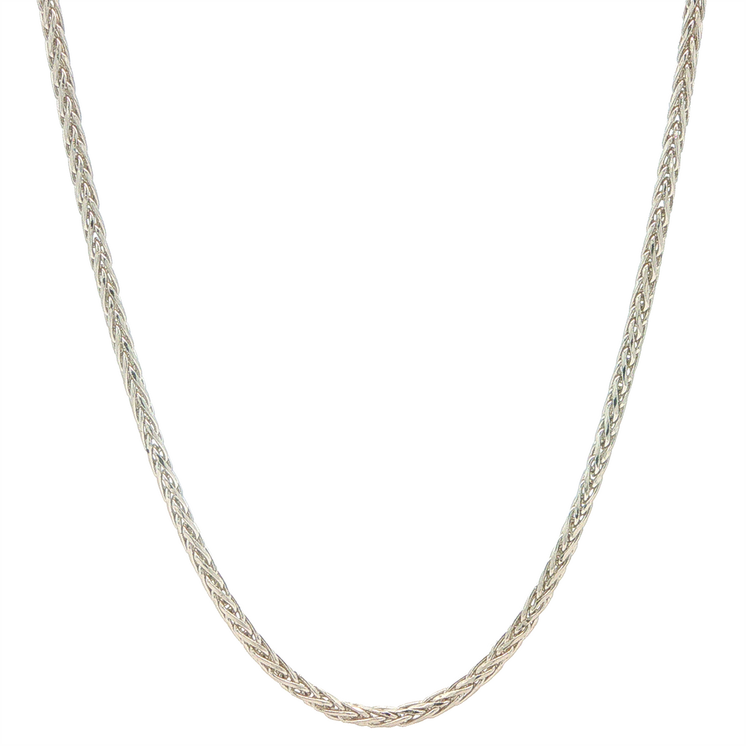 10KT White Gold Wheat Chain 20"