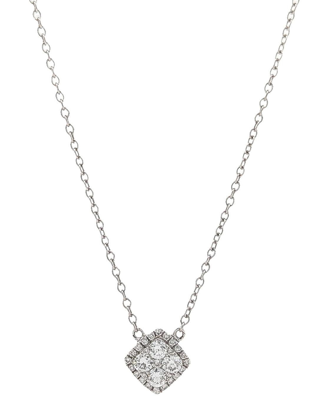 14KT White Gold 0.33ctw Diamond Necklace