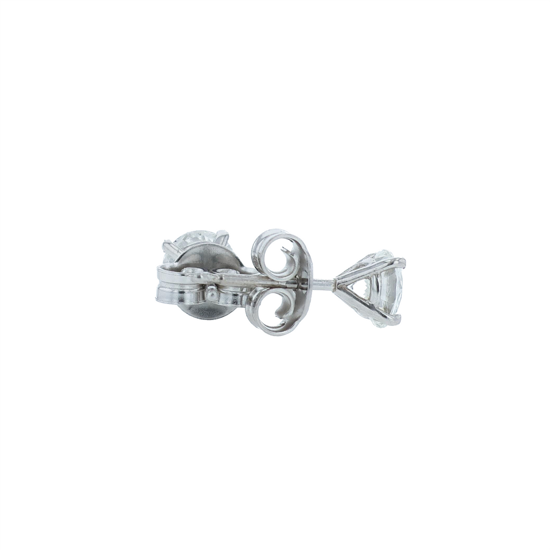 14KT White Gold 0.91cttw Diamond Stud Earrings