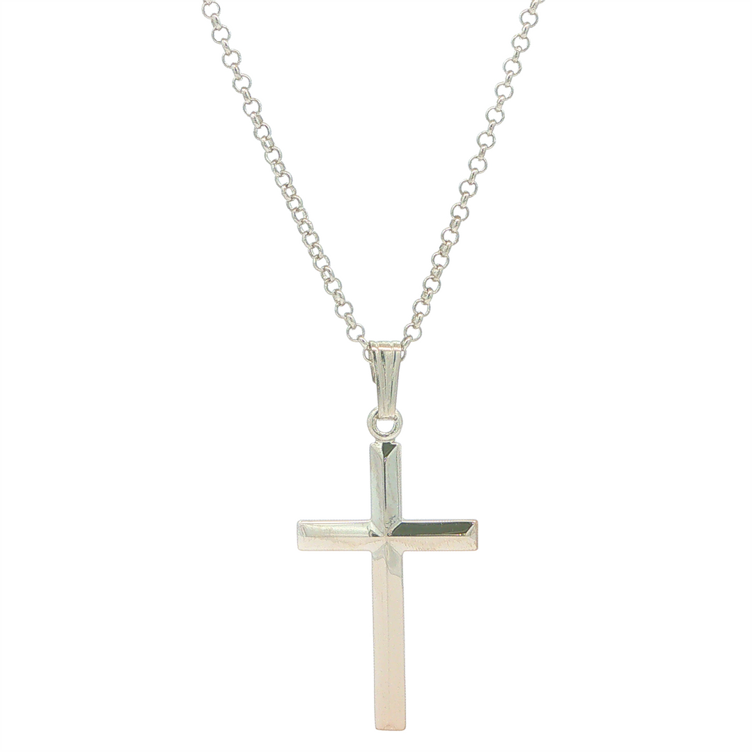 Sterling Silver Cross Pendant with 20" Chain