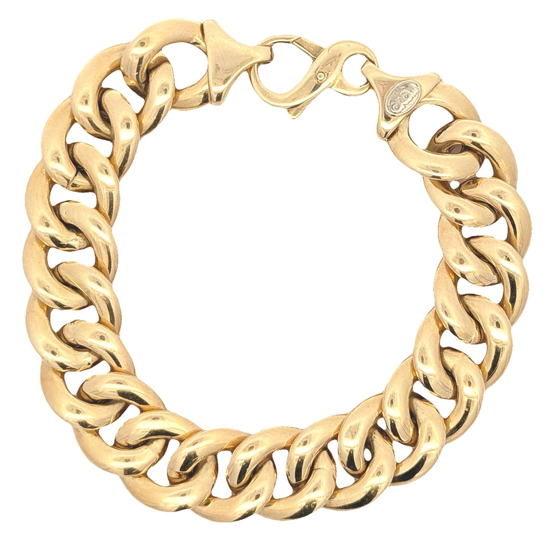 18KT Yellow Gold 8" Estate Cuban Bracelet