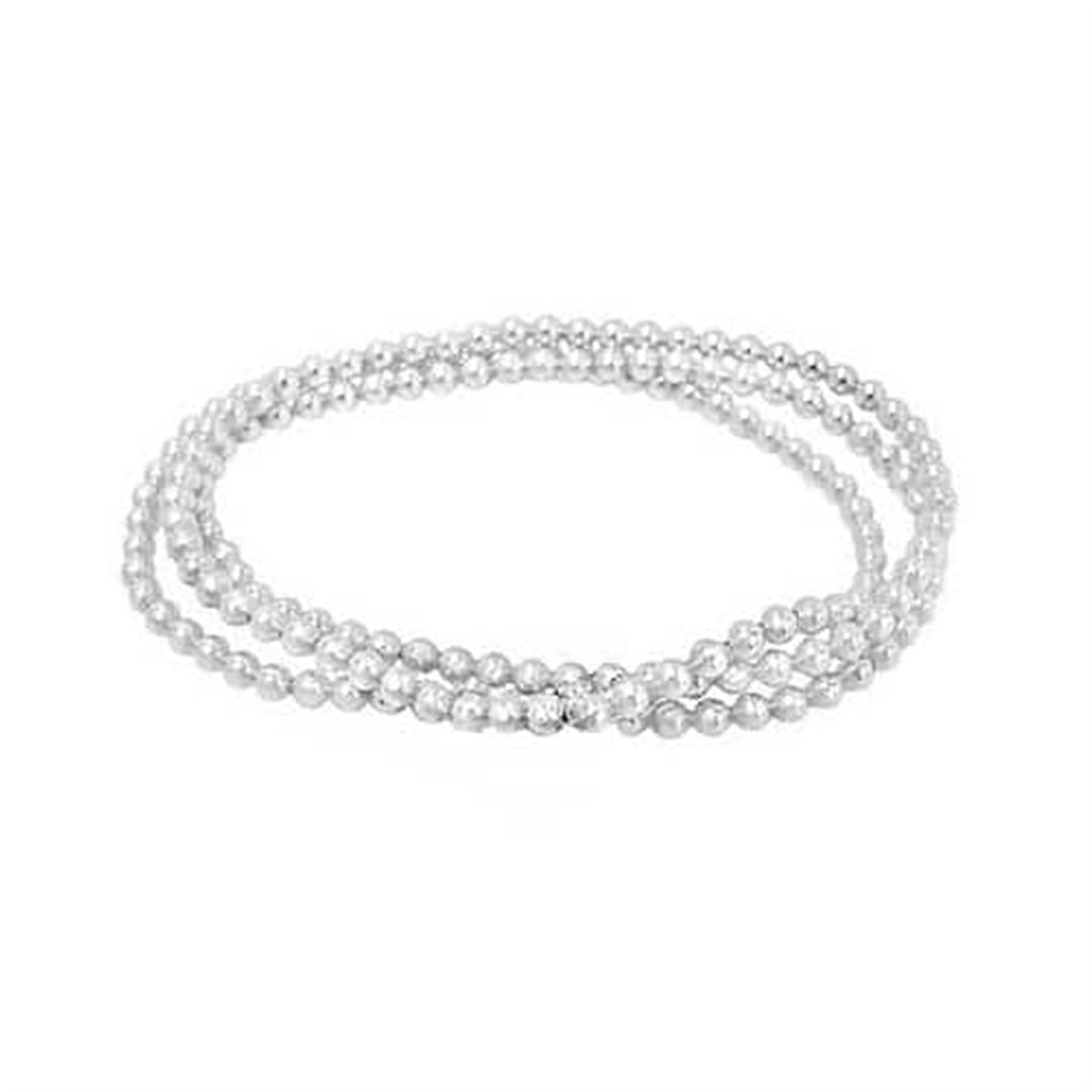 Sterling Silver 2mm Elastic Bead Bracelet