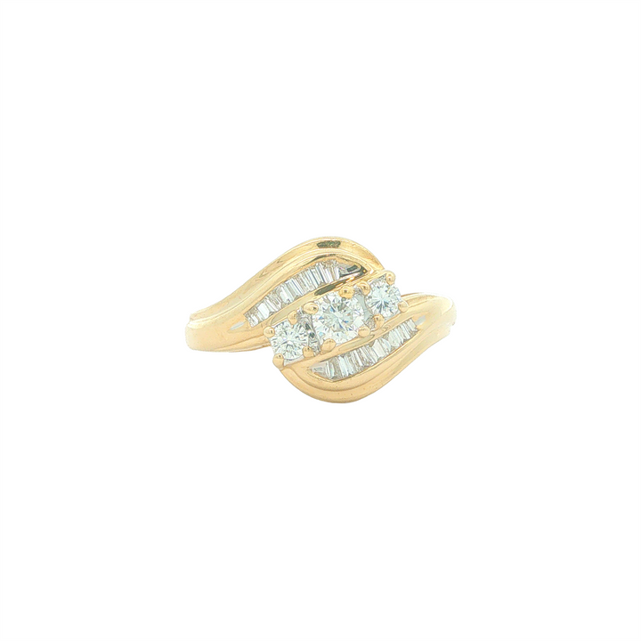 14KT Yellow & White Gold 0.50cttw Diamond Estate Ring