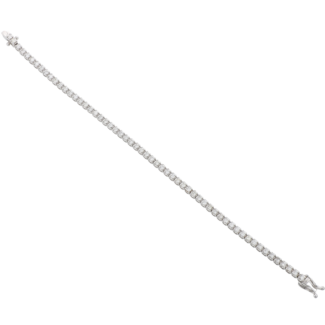 14KT White Gold 2.05ctw Diamond Tennis Bracelet 7"