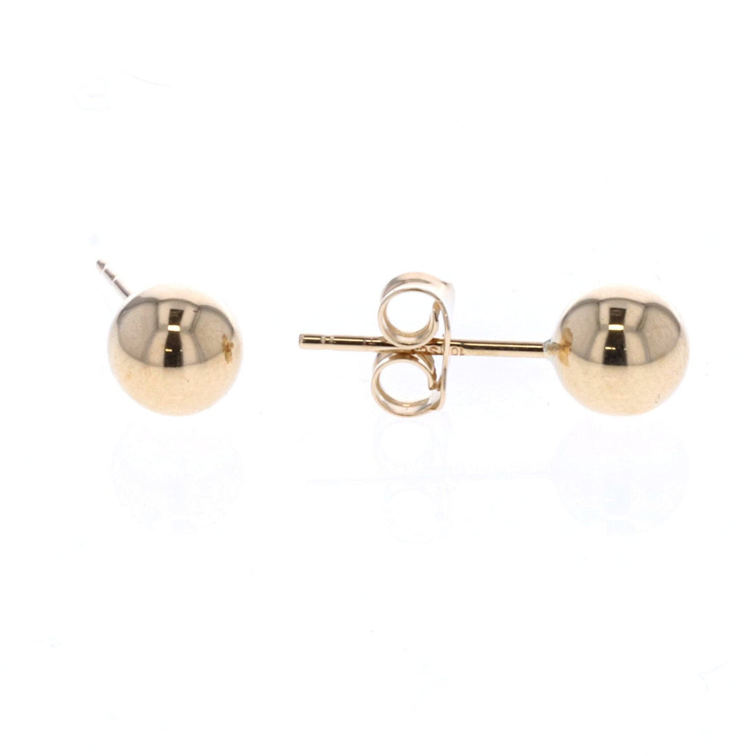 18KT Yellow Gold Ball Stud Earrings